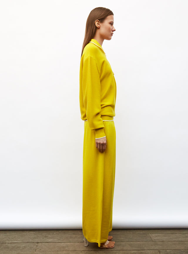 knit shirt with band-trimmed collar - Image principale