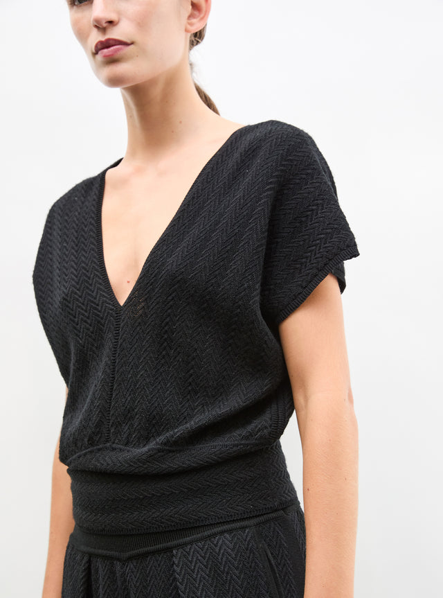 Top V maille chevron - Image principale