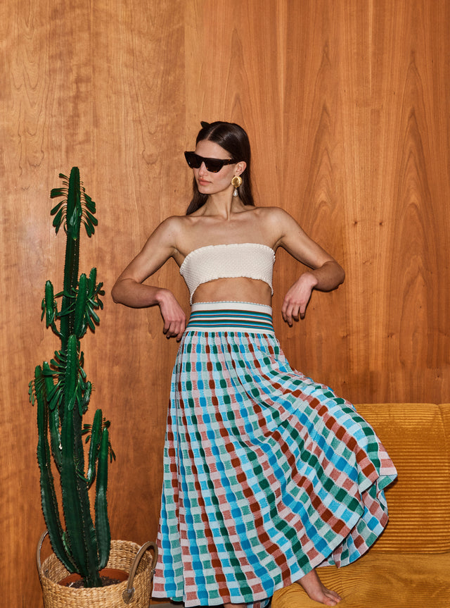 delicate skirt in a wavy knit - Image principale