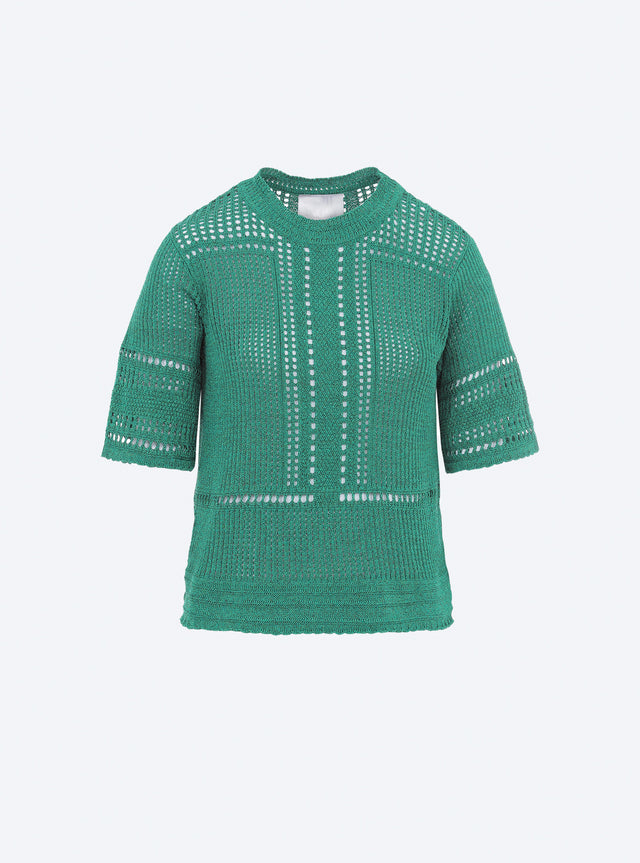 top en maille cannage ajouré - Image principale