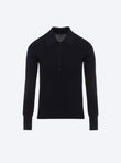 Garter stitch knit polo
