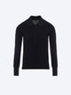 Garter stitch knit polo