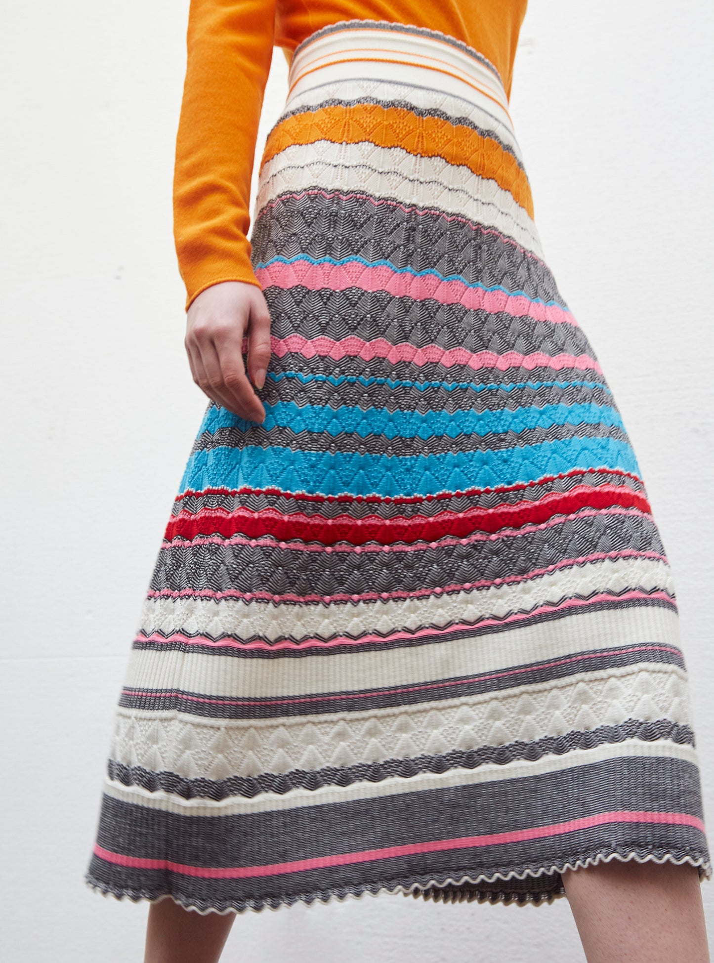 Jupe en maille rubans colorés - Molli