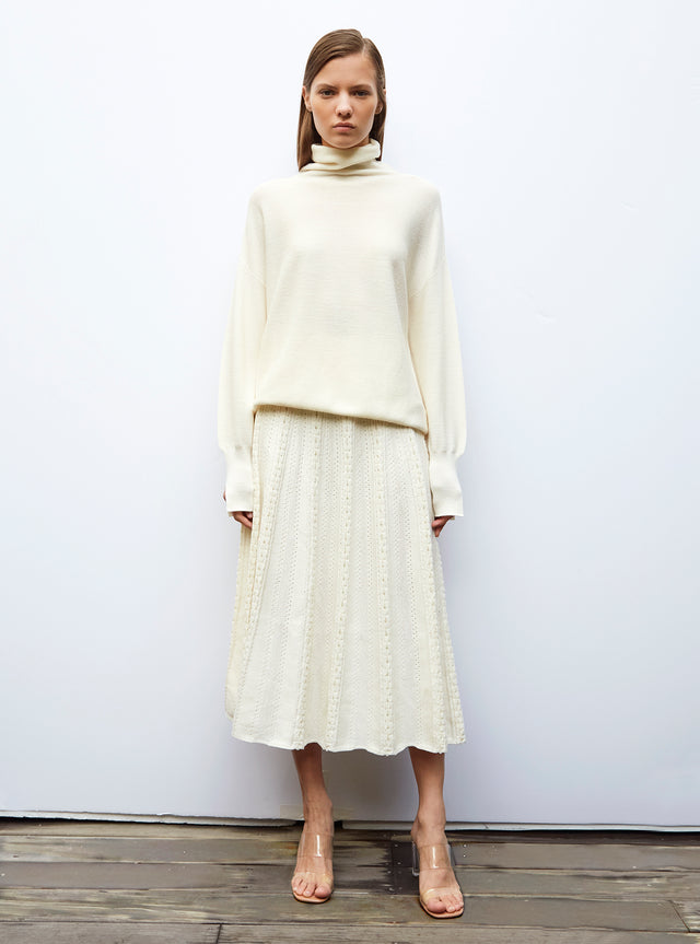 Top fin oversize a col montant - Image principale