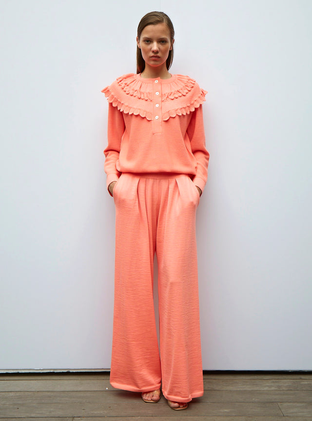 blouse en maille à maxi col - Image principale