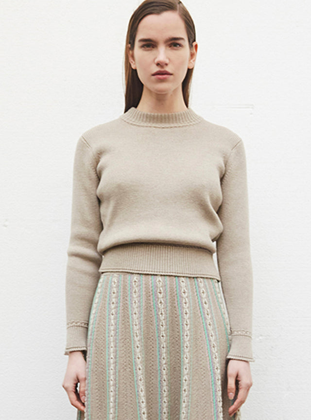 pull droit détails tressés - Image principale