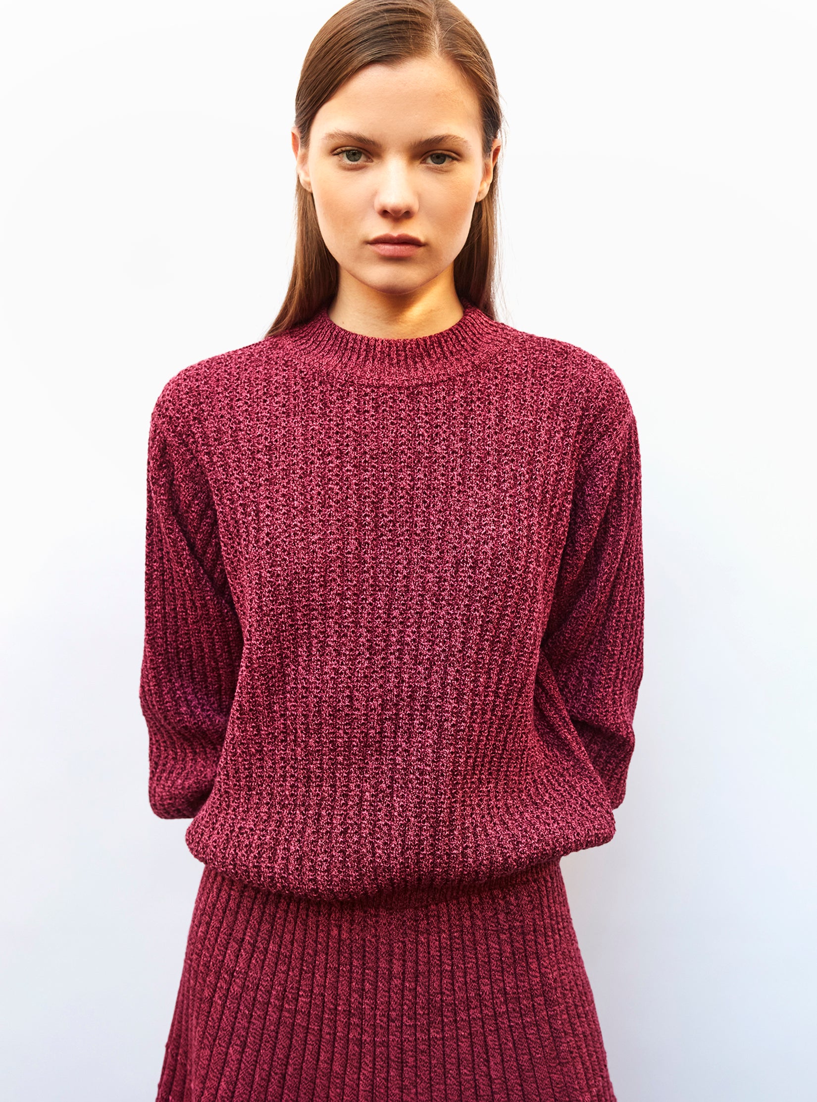 cable knit sweater macaroon Molli - Main Image