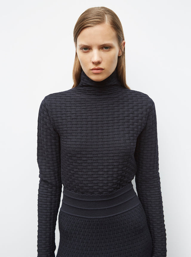 thin cannage knit top - Image principale