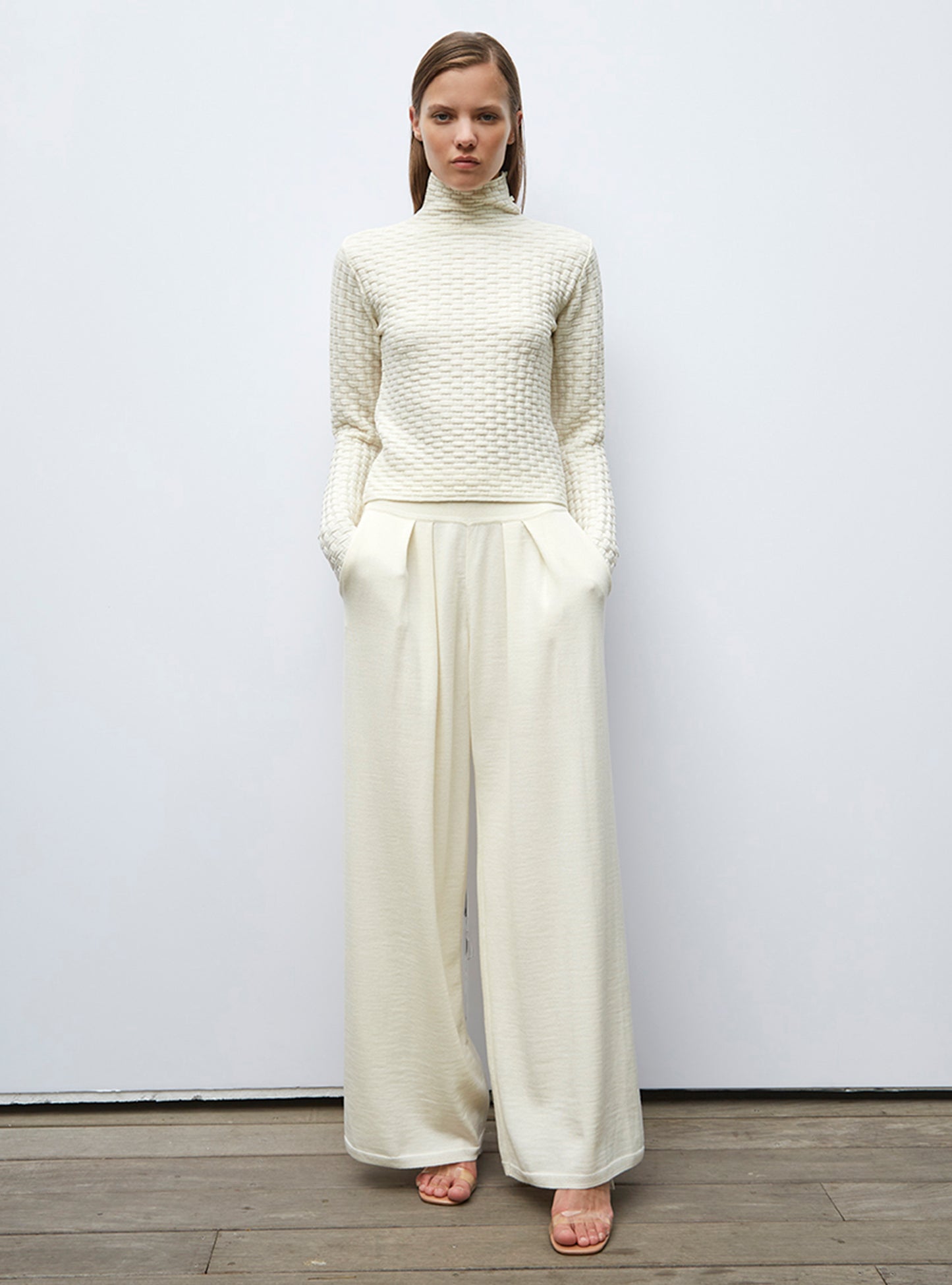 Pantalons de luxe femme - Pantalon fluide en maille Molli