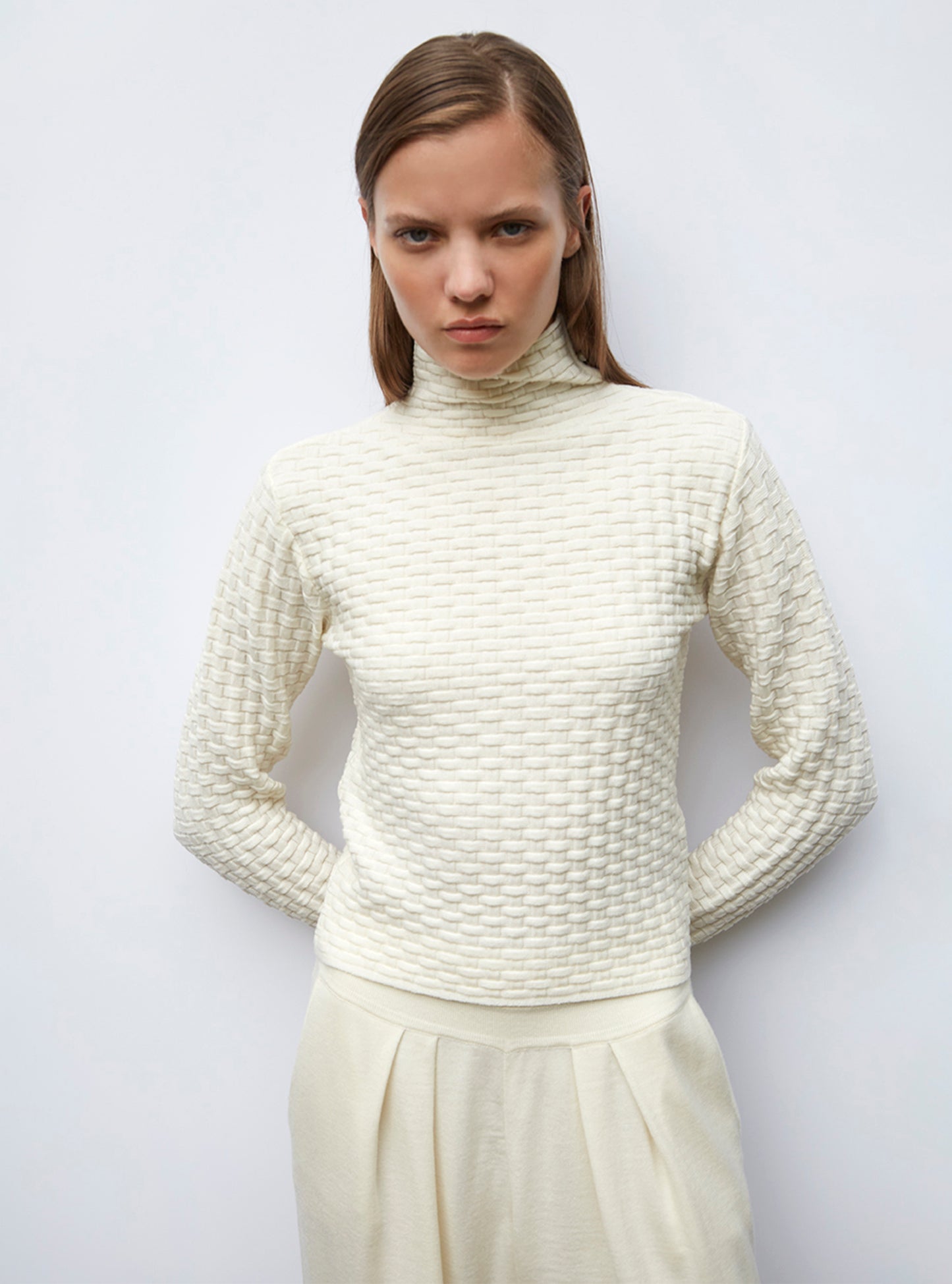Top fin en maille cannage - Vêtement en maille de luxe Molli