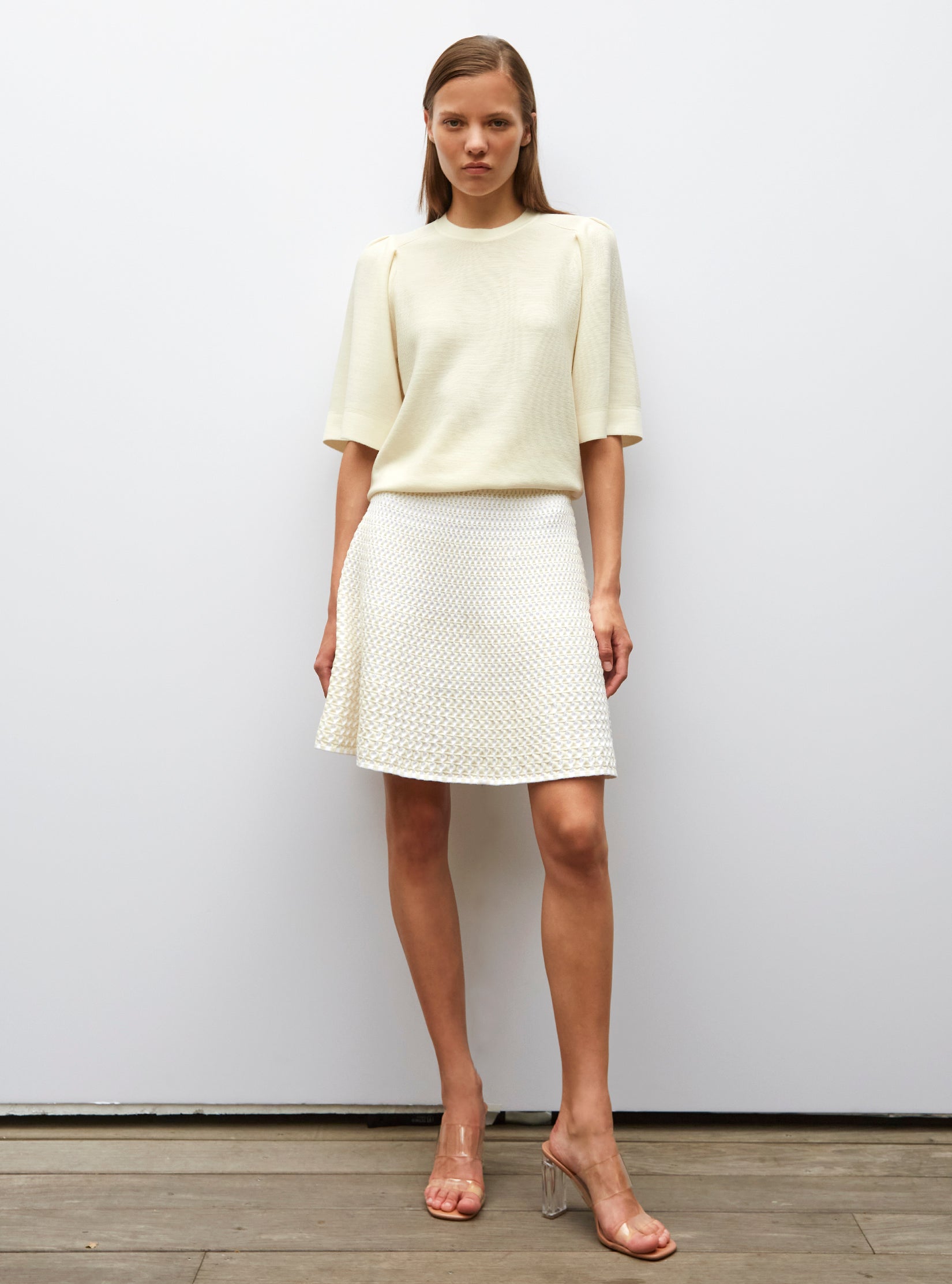 Top en maille manches froncées - Vêtement en maille de luxe Molli