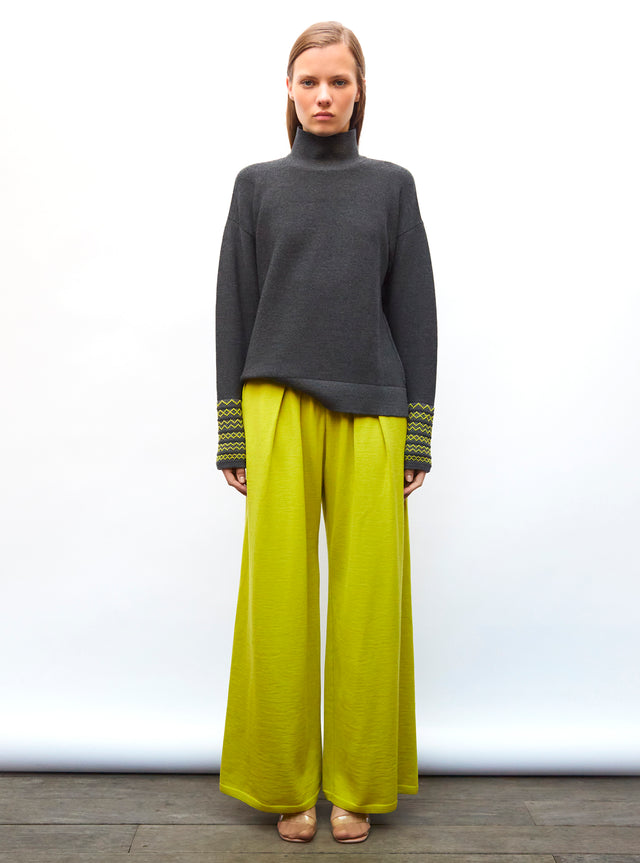 pull fin jacquard zigzag - Image principale