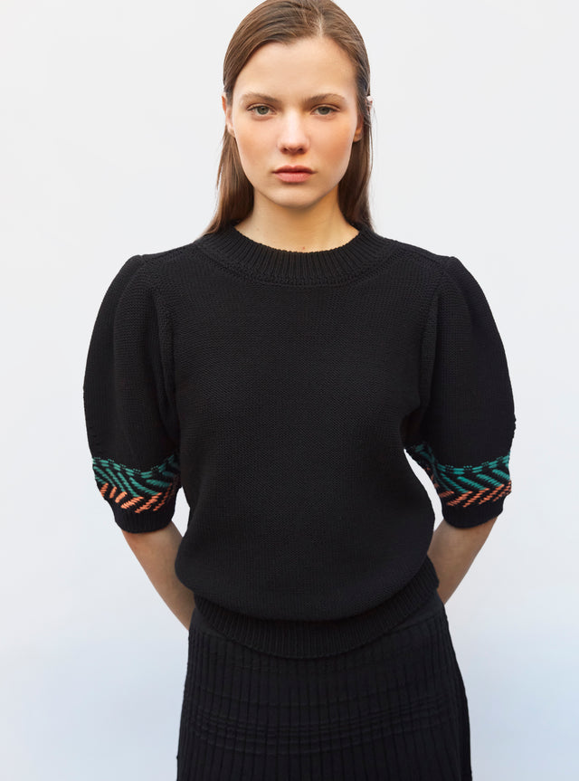 top en maille chevron coloré - Image principale