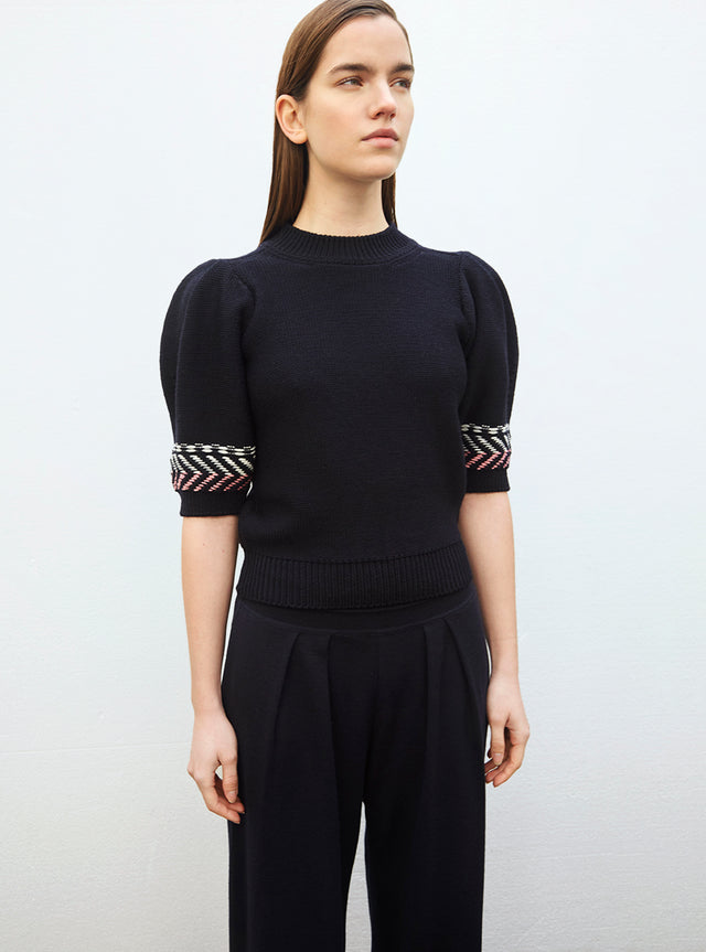 top en maille chevron coloré - Image principale