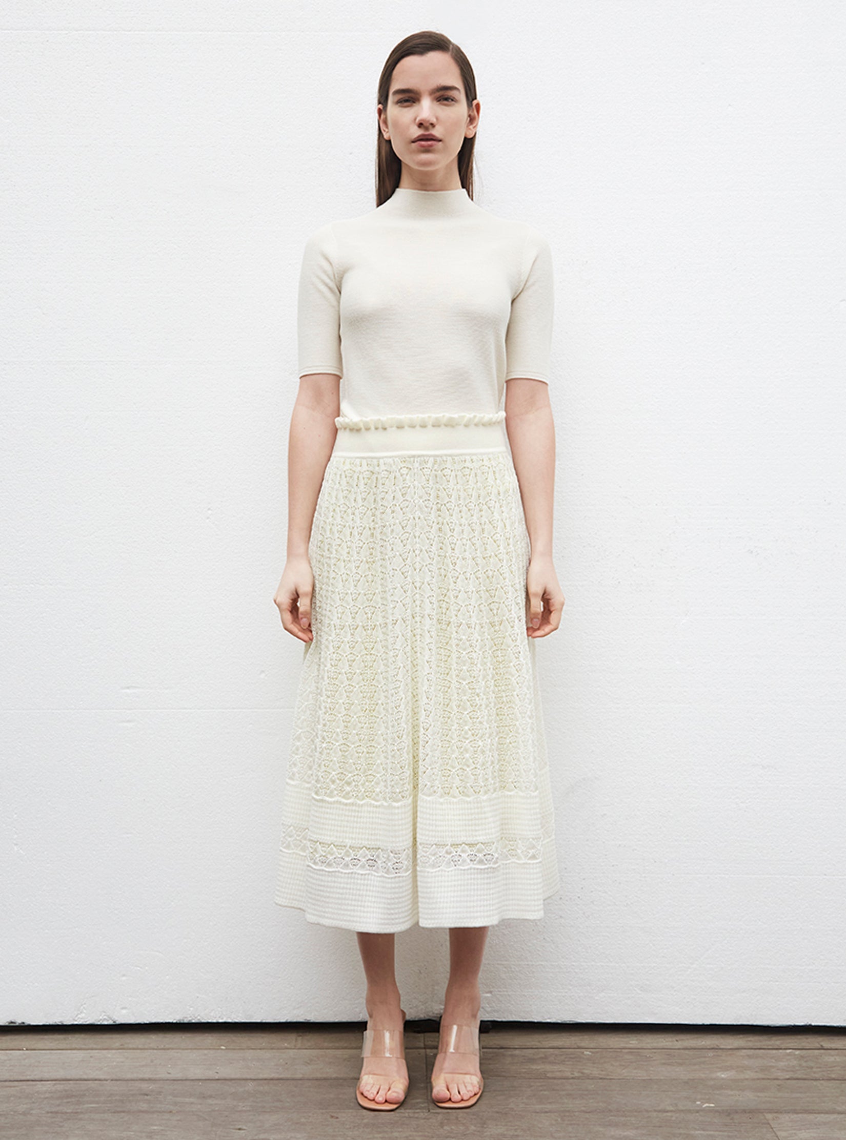 Jupe fluide en maille précieuse - Vêtement en maille de luxe Molli