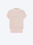wide top in pointelle knit