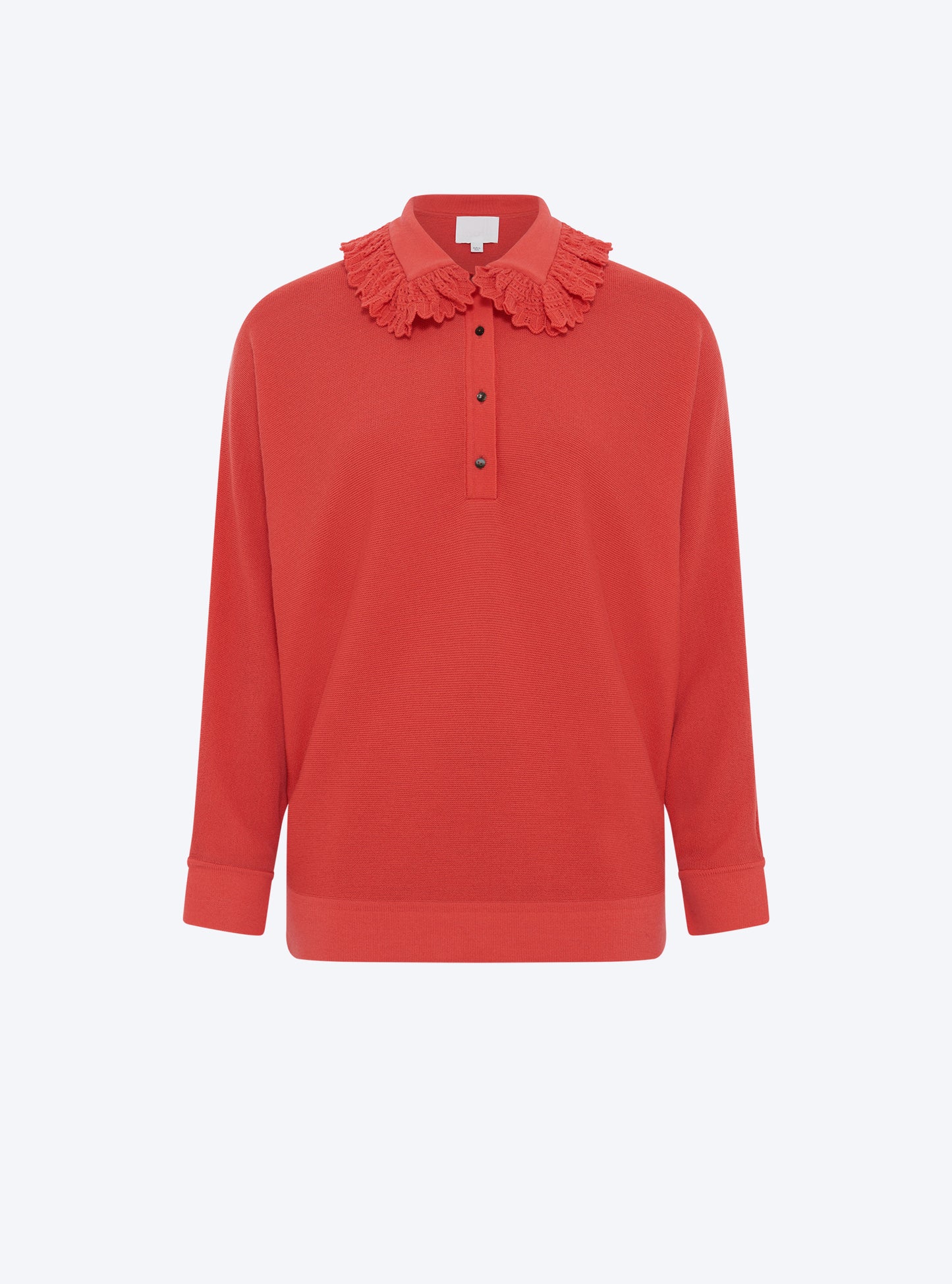Top ample à col dentelle coquelicot - Molli