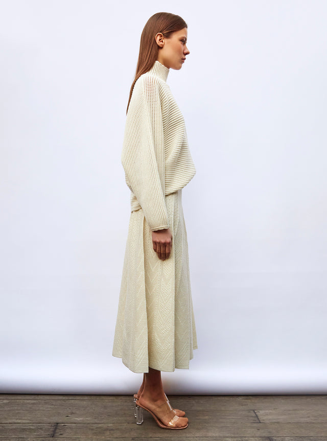 fine skirt in wool knit - Image principale