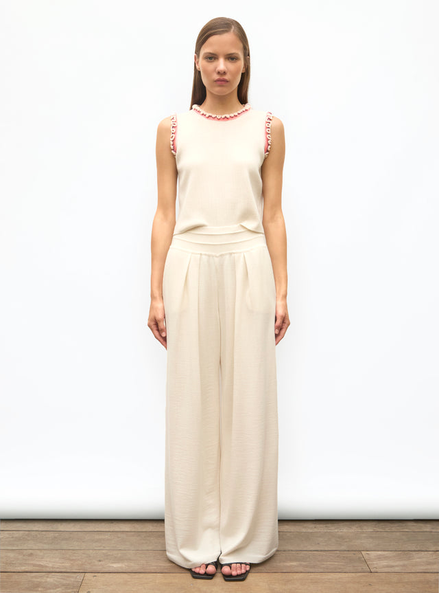 knit top with mini ruffles - Image principale