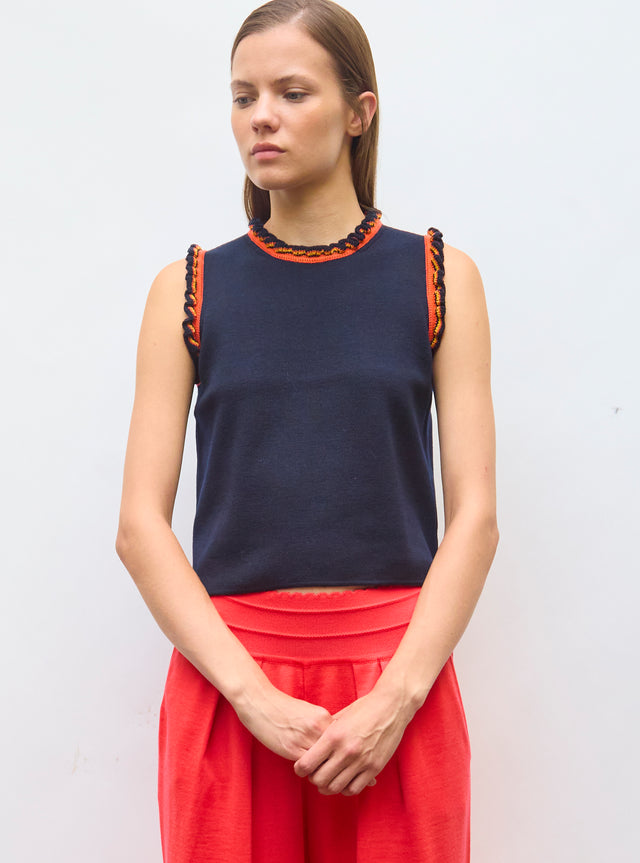 top maille à mini volants - Image principale