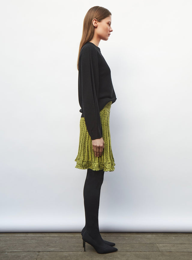 short skirt in herringbone knit - Image principale