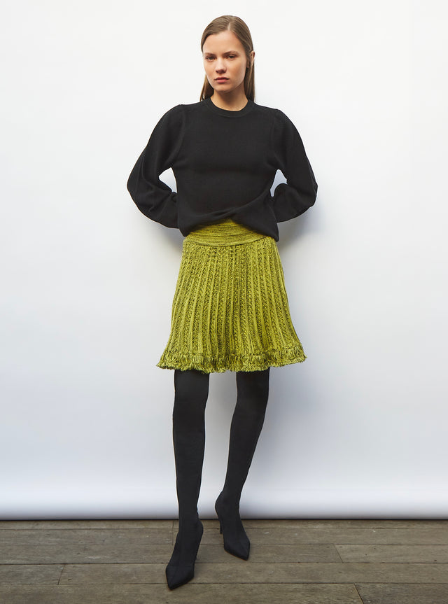 short skirt in herringbone knit - Image principale