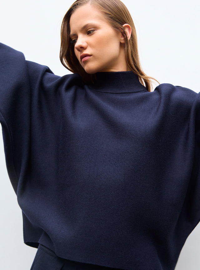 wide couture knit top - Image principale