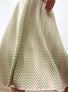 Jupe réversible fins chevrons Vert Multi - Jupes de luxe