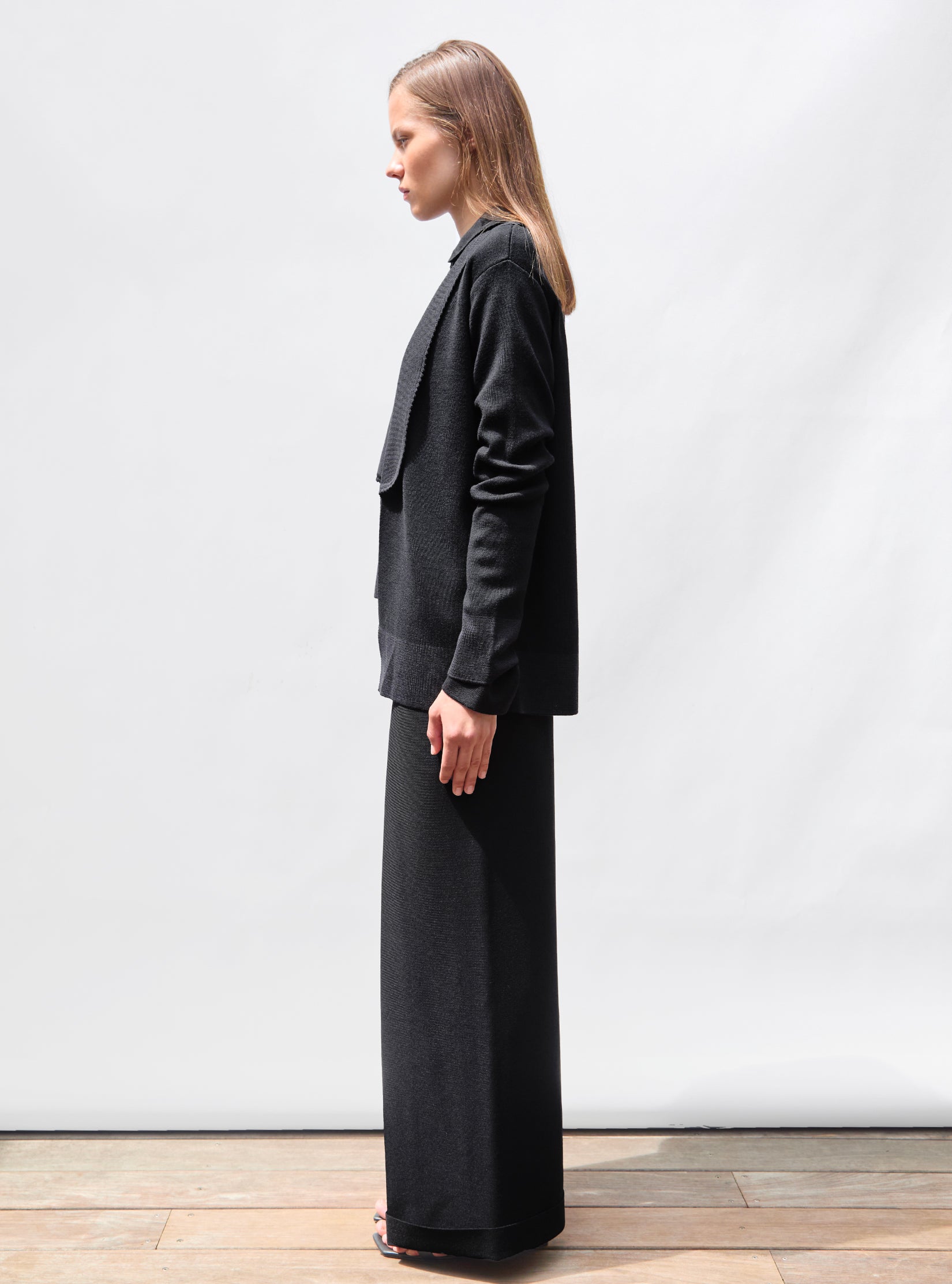 Vestes de luxe femme - Veste en maille mini croquet Noir Profond