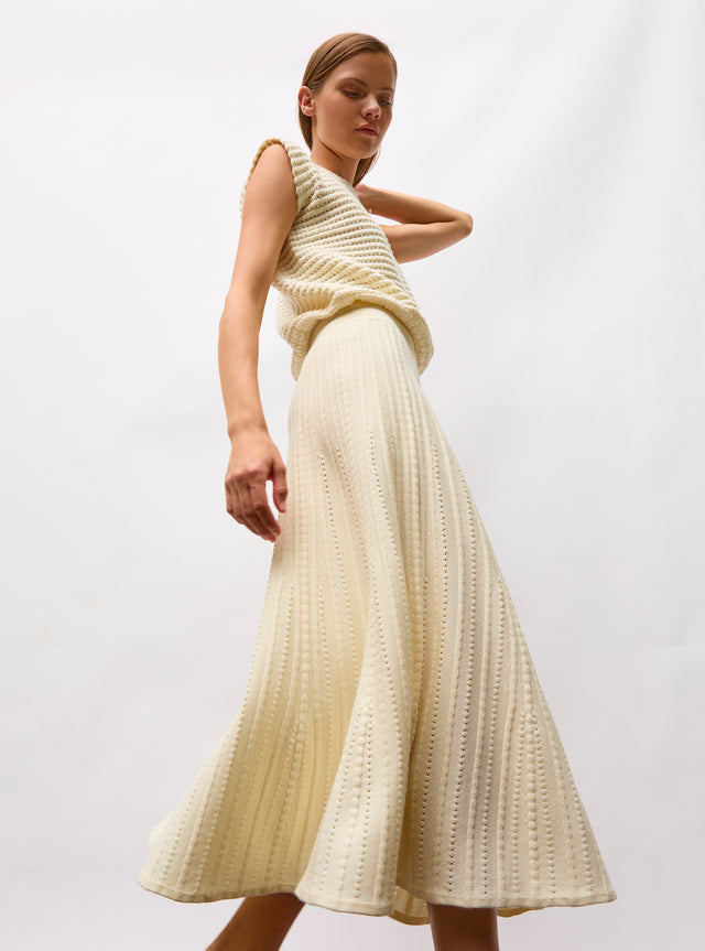 long jewel-knit skirt - Image principale