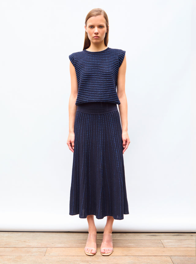 long jewel-knit skirt - Image principale