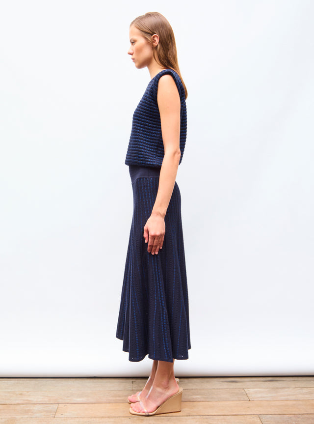 long jewel-knit skirt - Image principale