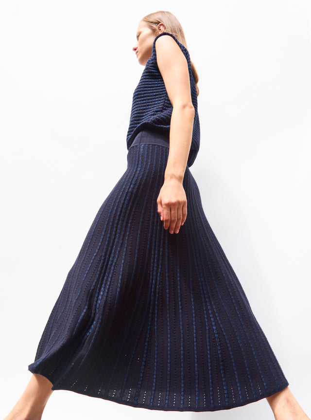 long jewel-knit skirt - Image principale