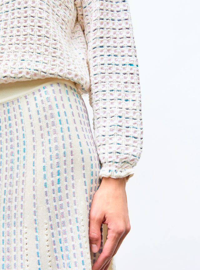 long jewel-knit skirt - Image principale