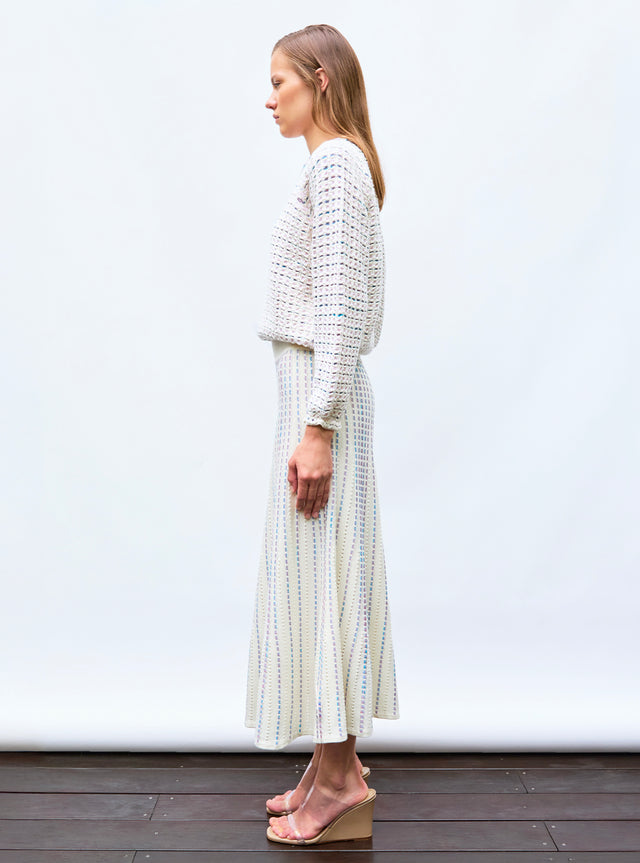 long jewel-knit skirt - Image principale