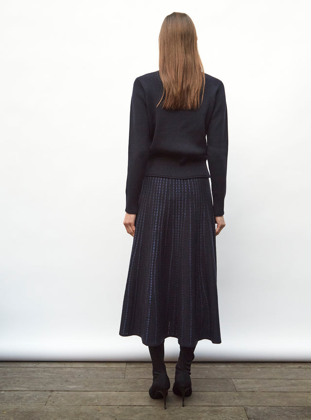 pull col v maille pleine - Image principale