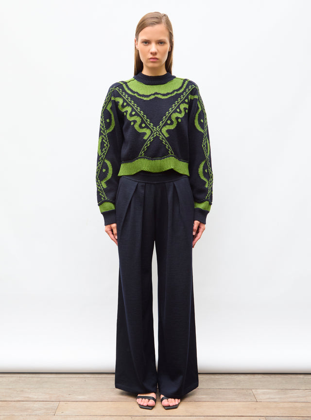jacquard knit sweater - Image principale