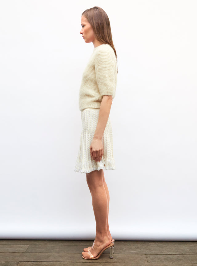 jupe courte maille chevron - Image principale