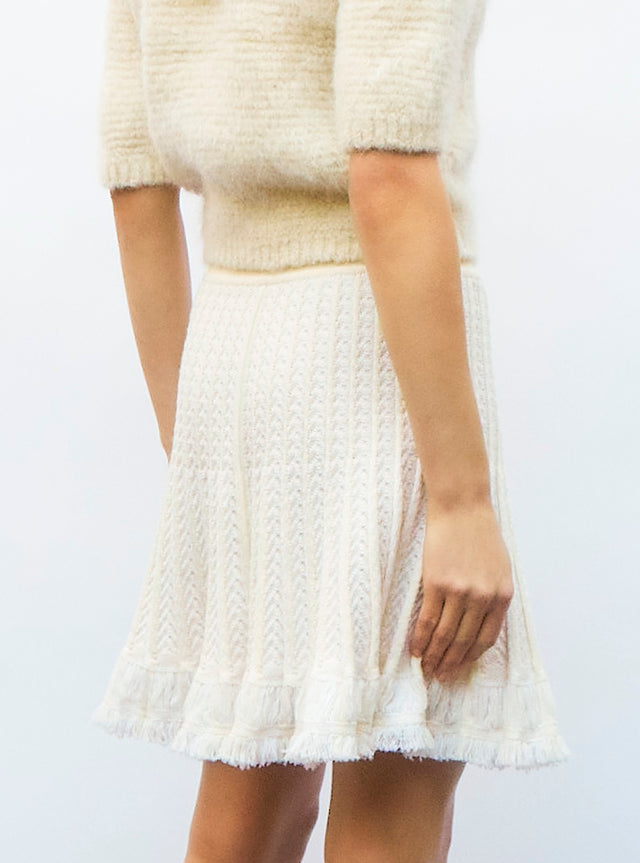 jupe courte maille chevron - Image principale