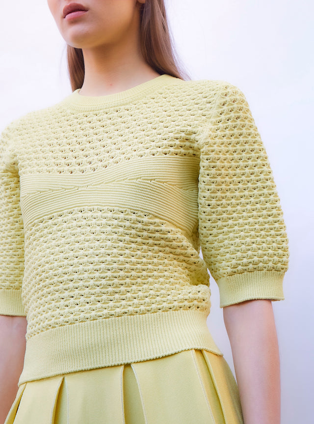 quilted knit top - Image principale