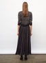 Jupe longue détails fair isle Nuit Multi - Vêtement de luxe femme