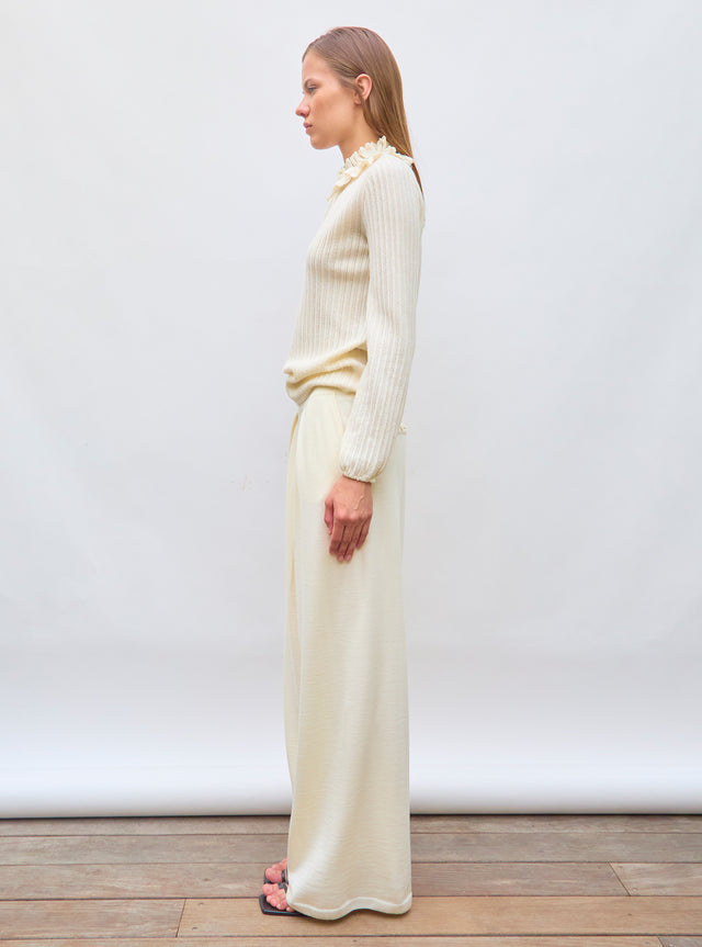 blouse in mini herringbone knit - Image principale