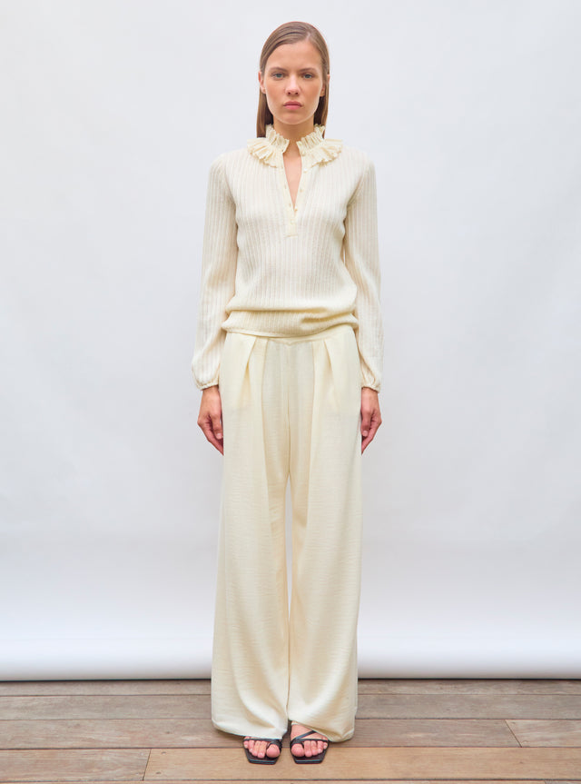 blouse in mini herringbone knit - Image principale