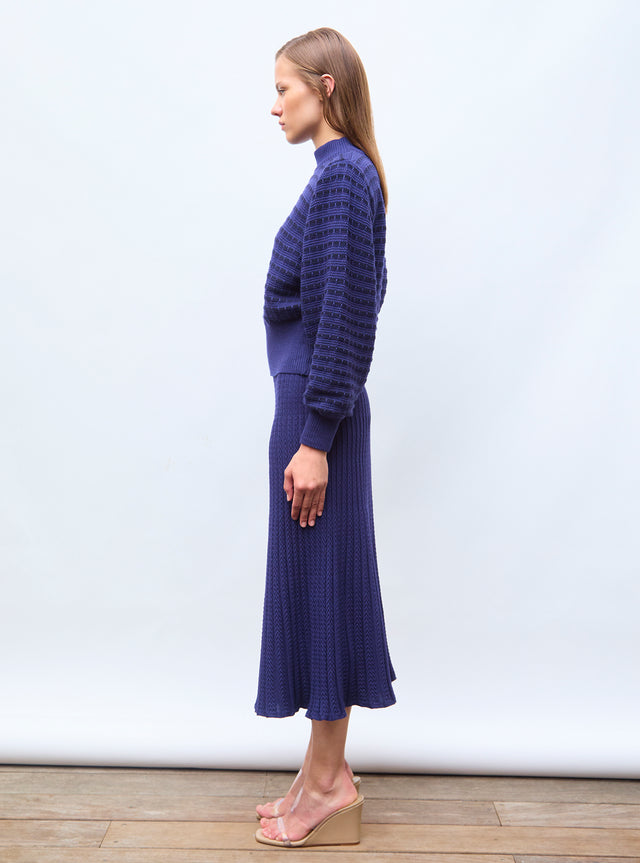 jupe fluide en maille plissée - Image principale