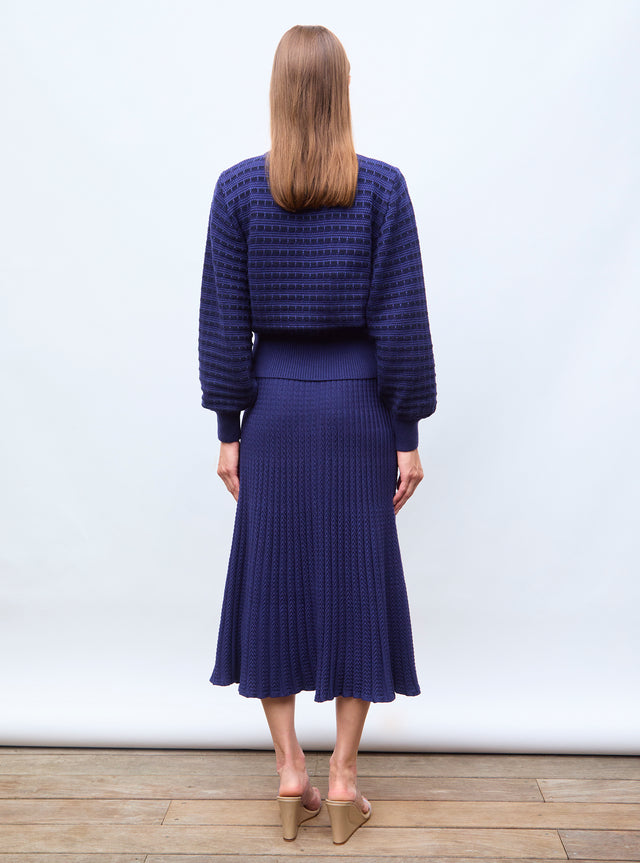 pleated knit flowing skirt - Image principale