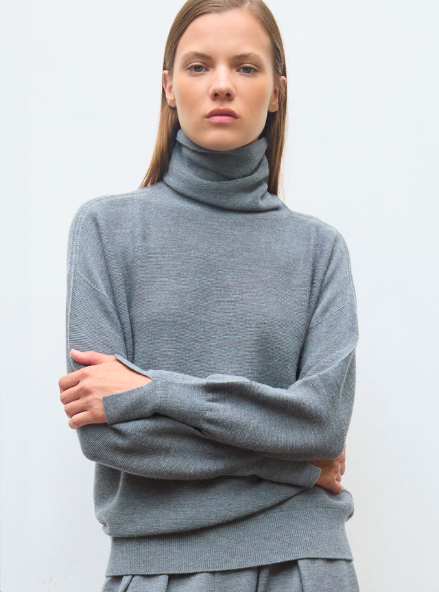 pull fin col montant - Image principale