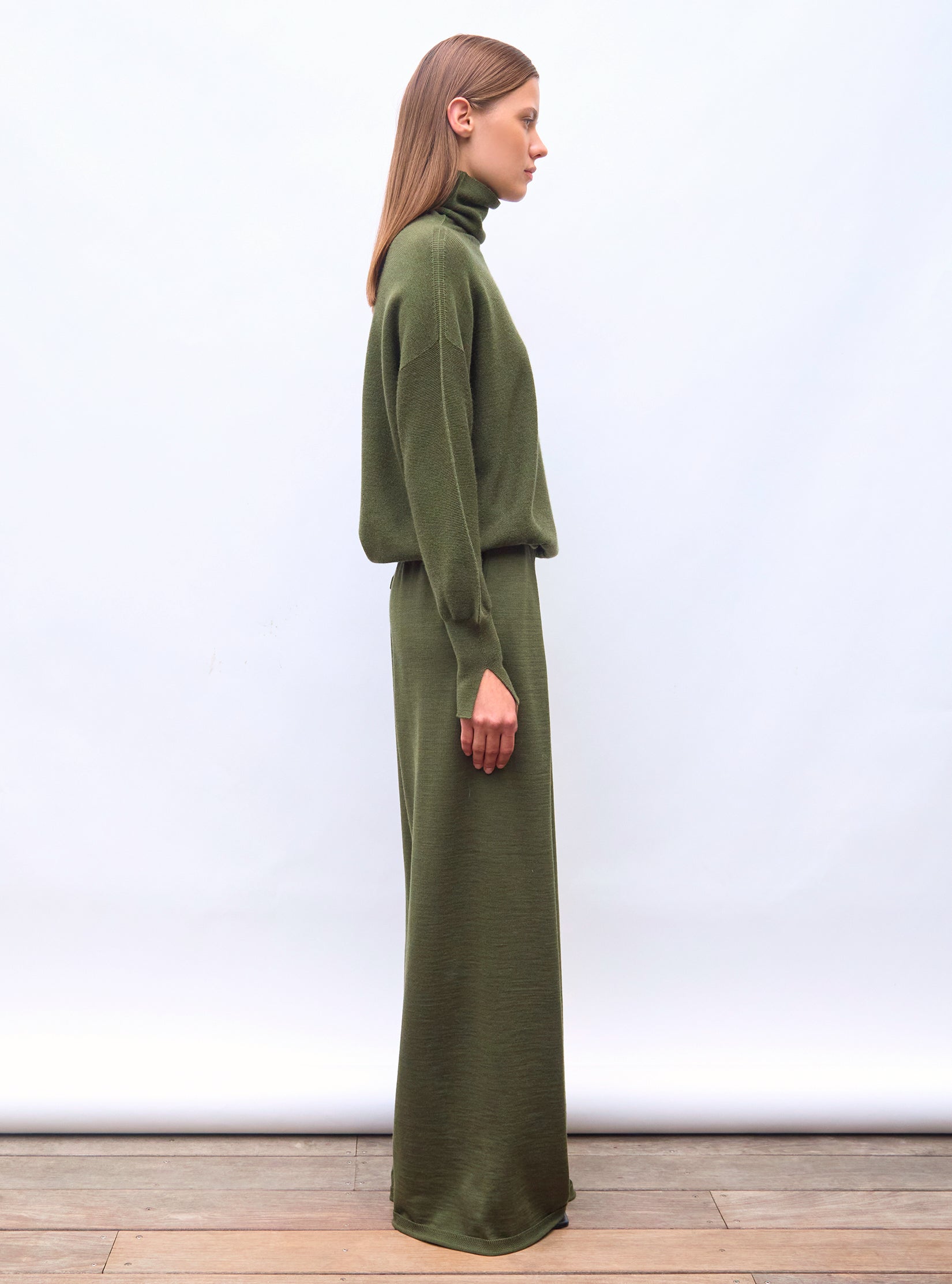 Tops, blouses de luxe femme - Top fin oversize à col montant