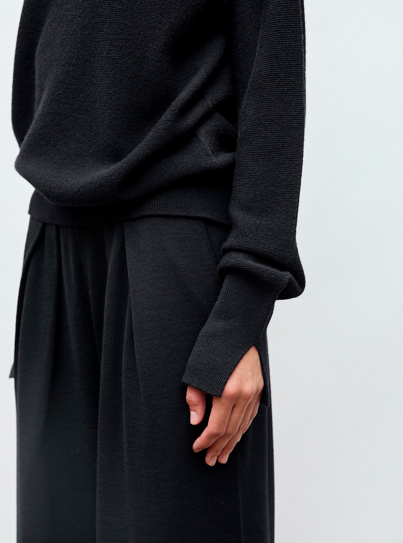 Top fin oversize à col montant - Vêtement en maille de luxe Molli