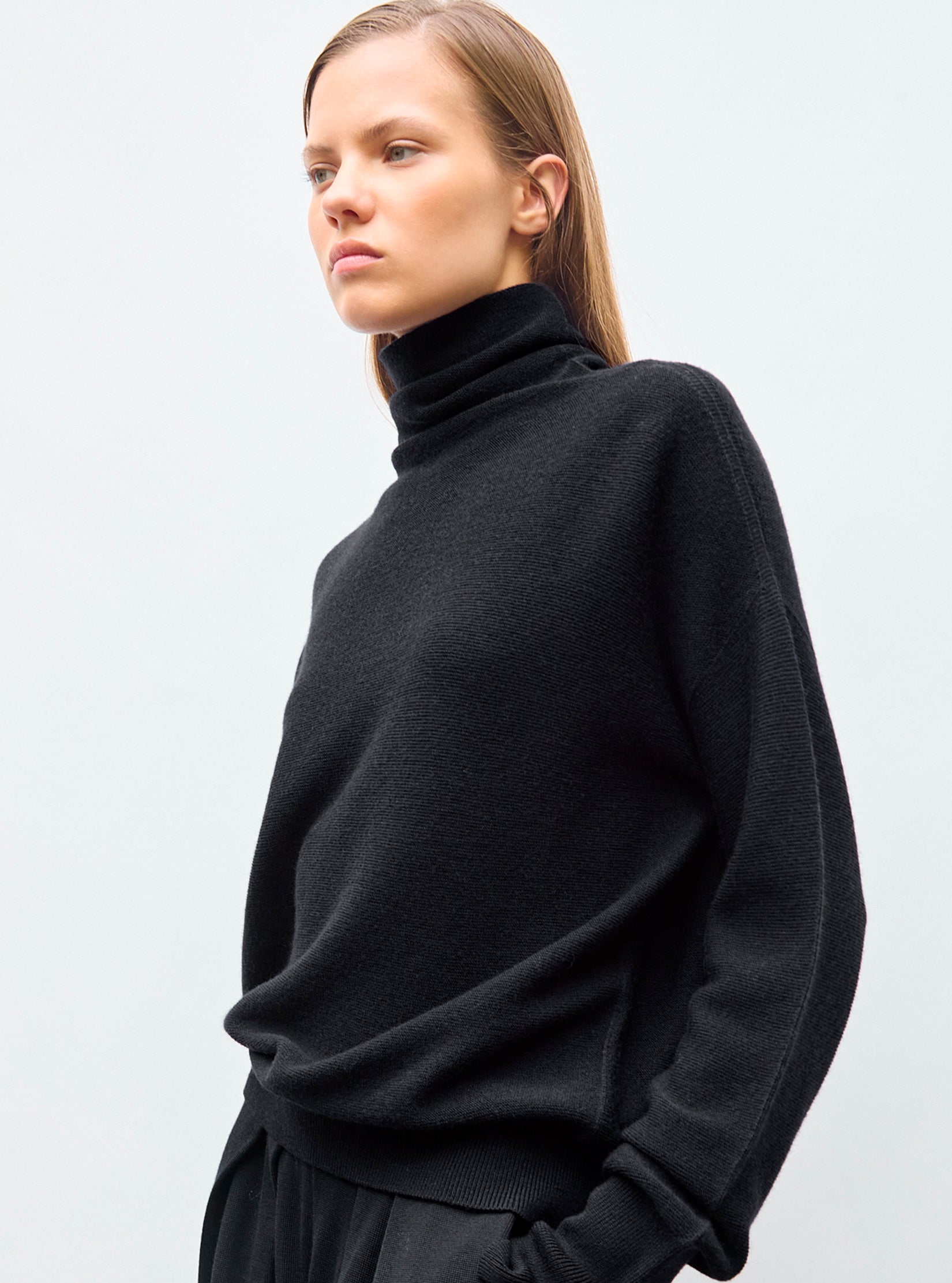 Top fin oversize à col montant - Molli