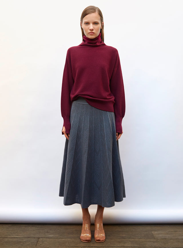 fine skirt in wool knit - Image principale